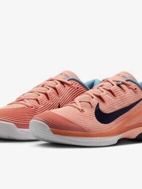 Nike Court Air Zoom Vapor 11 Men 10.5 Tennis Shoes Coral Blue FV5552-800 Low Top